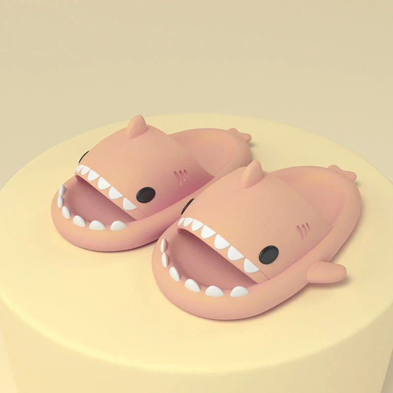 Cozy shark-themed slippers made of premium EVA material for indoor and outdoor wear