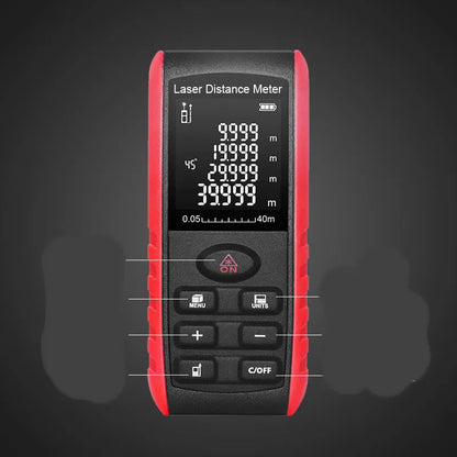 E40 M hand-held laser range finder measuring instrument with compact design