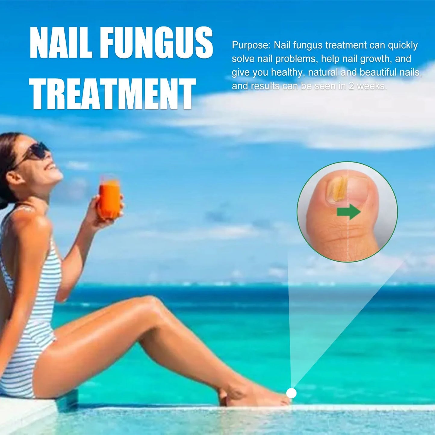 30ml bottle of tea tree oil nail repair fluid for hand and foot care.