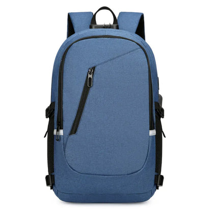 Computer backpack with Oxford cloth construction showing 50x31x19cm dimensions and 20-35 litre capacity