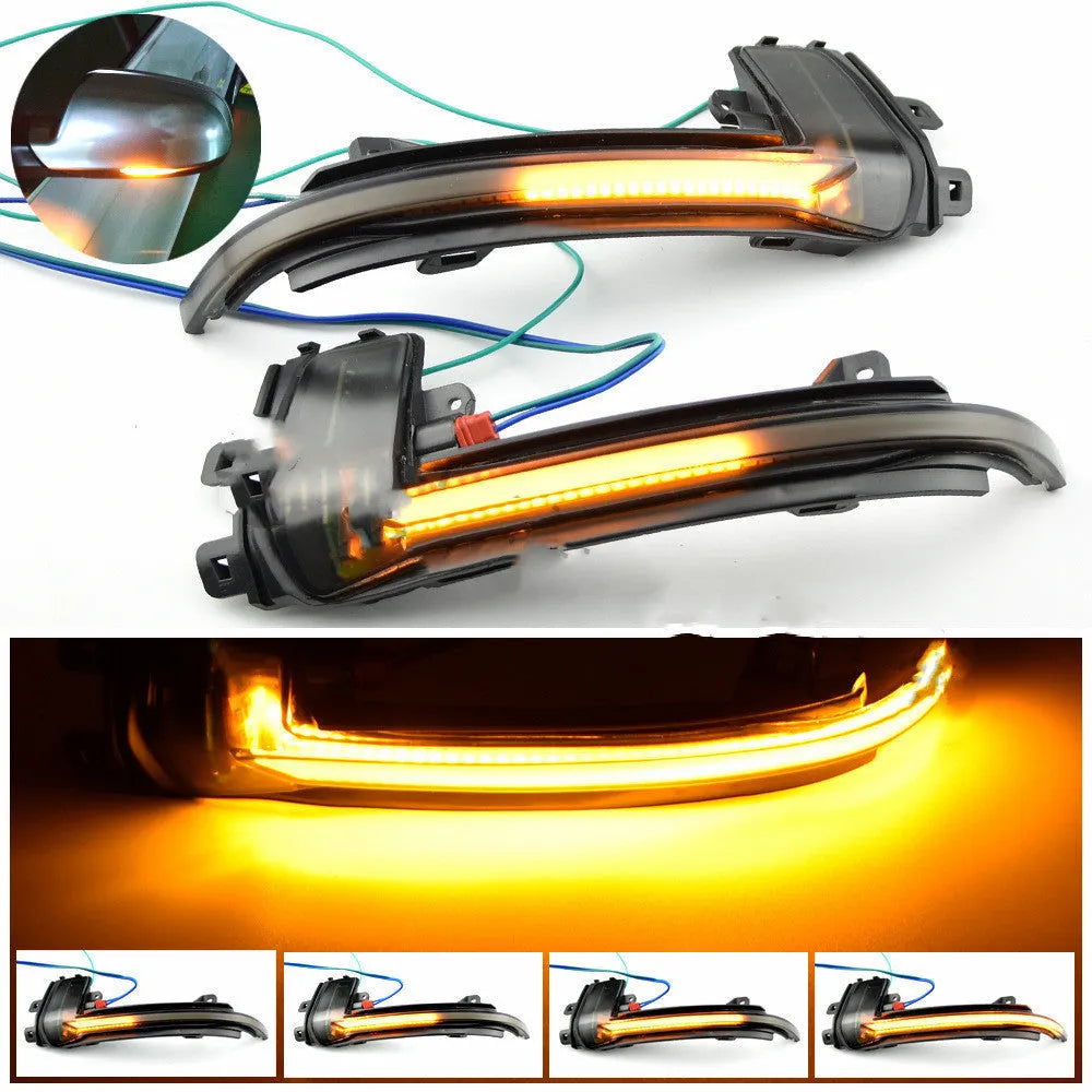 Dynamic LED mirror turn signal for Audi B8 and B8.5 models in black or white finish