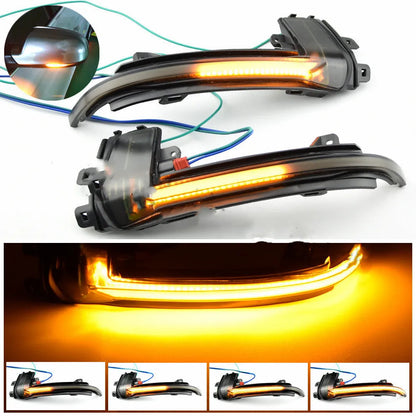 Dynamic LED mirror turn signal for Audi B8 and B8.5 models in black or white finish