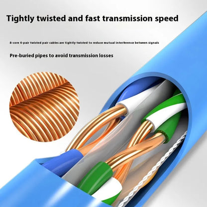 Reel of blue Category 6A oxygen-free copper network cable labelled 305 metres