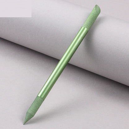 Nano glass nail polishing frotton tool in various solid colours.