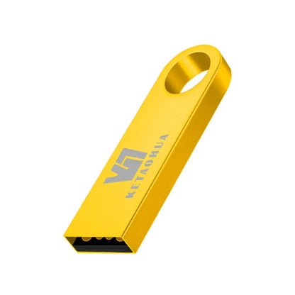 Custom silver metal car-shaped USB flash drive on a white background