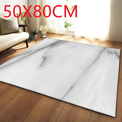 Polyester marble pattern carpet in 121.9x160cm and 50x80cm sizes for floor protection