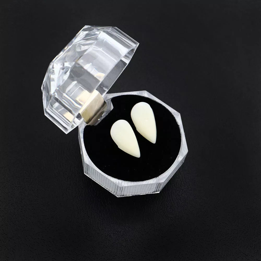 Adjustable Halloween Vampire Zombie Dentures for a spooky custom fit