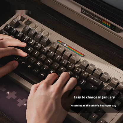 Retro87 C64 wireless mechanical gaming keyboard with Bluetooth connectivity