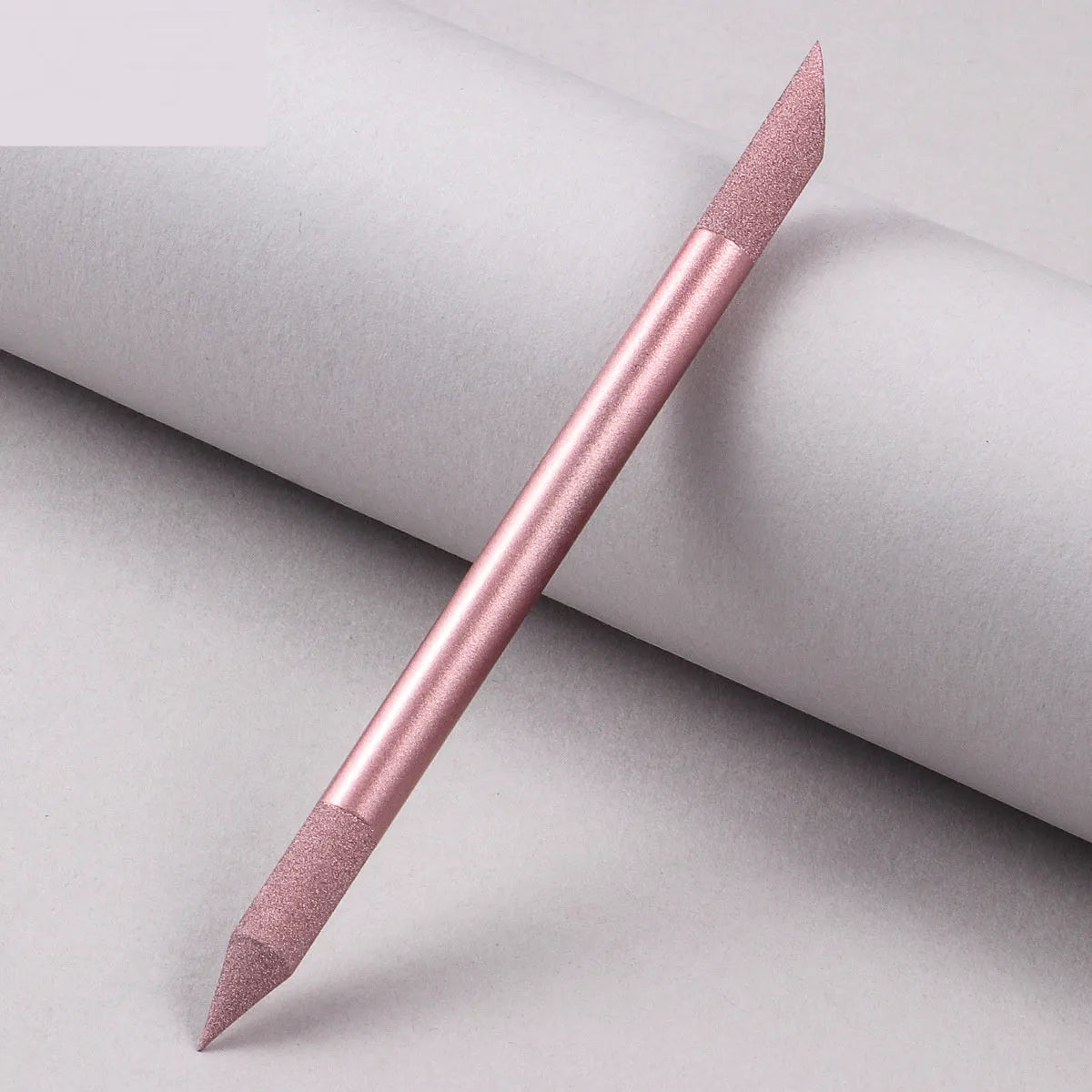 Nano glass nail polishing frotton tool in various solid colours.