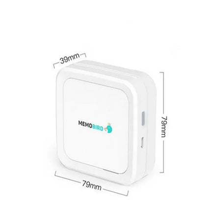 Thermal pocket portable Bluetooth printer, 79x79x40mm, 900mAh battery, pink or white, with thermal paper