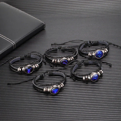 Zodiac Constellation Bracelet in Braided Design for Men, Women, and Kids