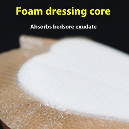 Skin-coloured silicone foam bedsore dressing for pressure injury prevention with neutral soft hardness