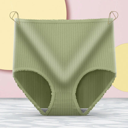 Ladies' high waist tummy control panties in milk silk for a smooth, comfortable fit