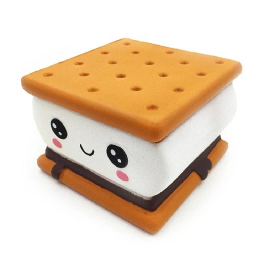 Chocolate-filled biscuit-shaped toy with a playful and unique design