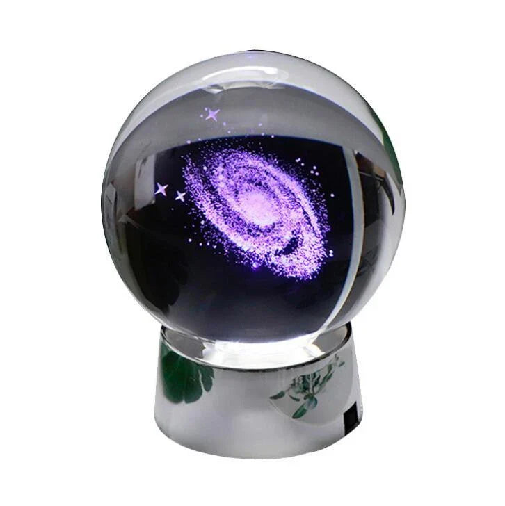 Captivating Galaxy Crystal Ball, a mesmerising celestial-inspired orb crafted with premium K9 crystal