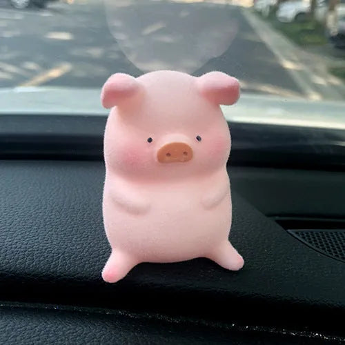 Cartoon pig resin car accessory for dashboard decoration in one of 8 available styles