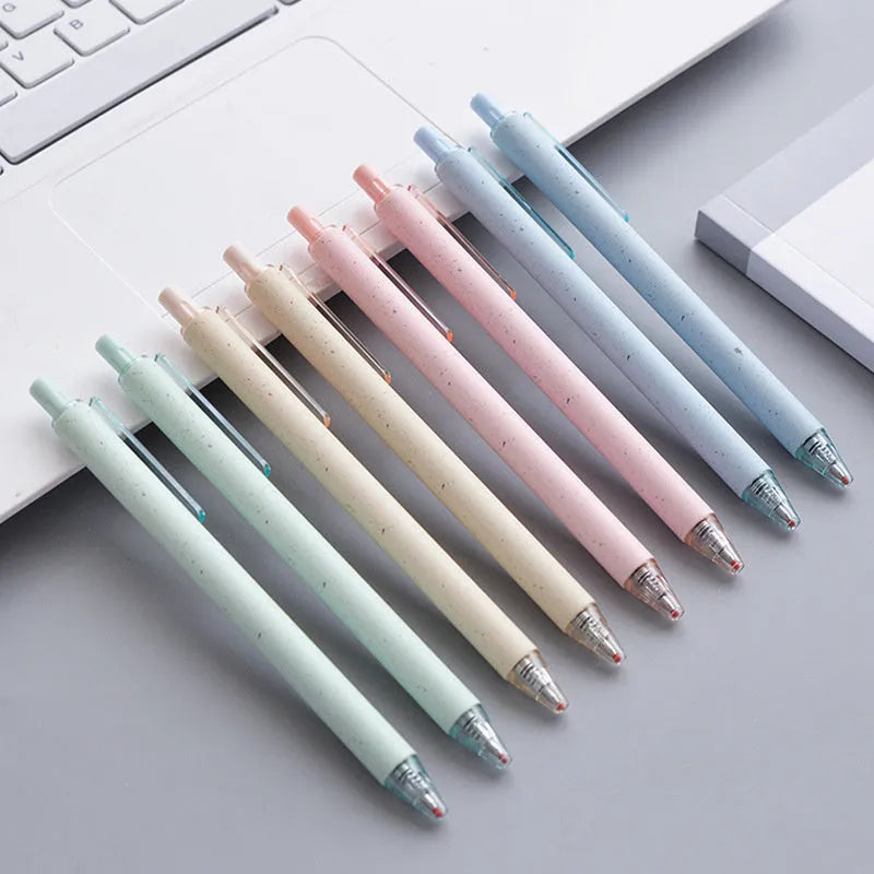 12-pack of 0.5mm quick-drying gel pens with push mechanism in assorted colours