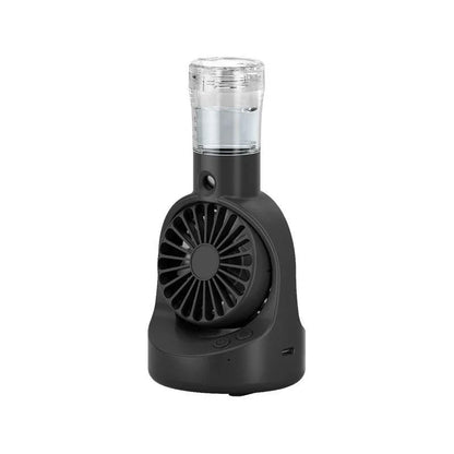 Compact handheld cooling mist fan with 4 adjustable wind speeds, perfect for staying cool and refreshed during the British summer