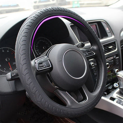 Anjiemei Silicone Steering Wheel Cover in various colours with crocodile pattern design
