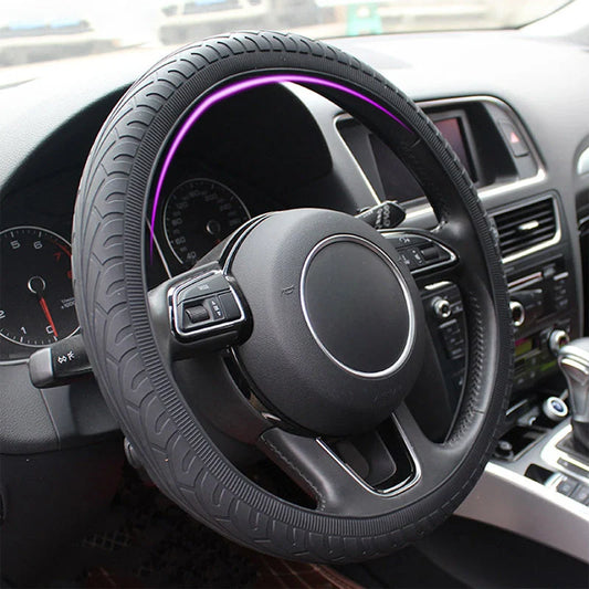 Anjiemei Silicone Steering Wheel Cover in various colours with crocodile pattern design