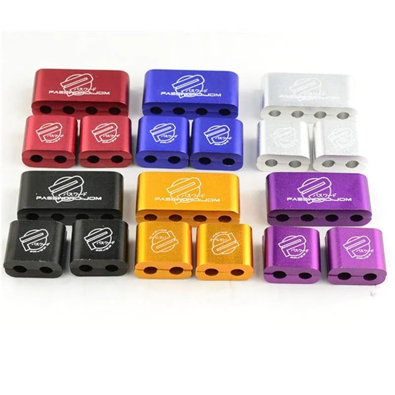 Three-piece metal car fastening clamp set in multiple colours with 55x30x25mm dimensions