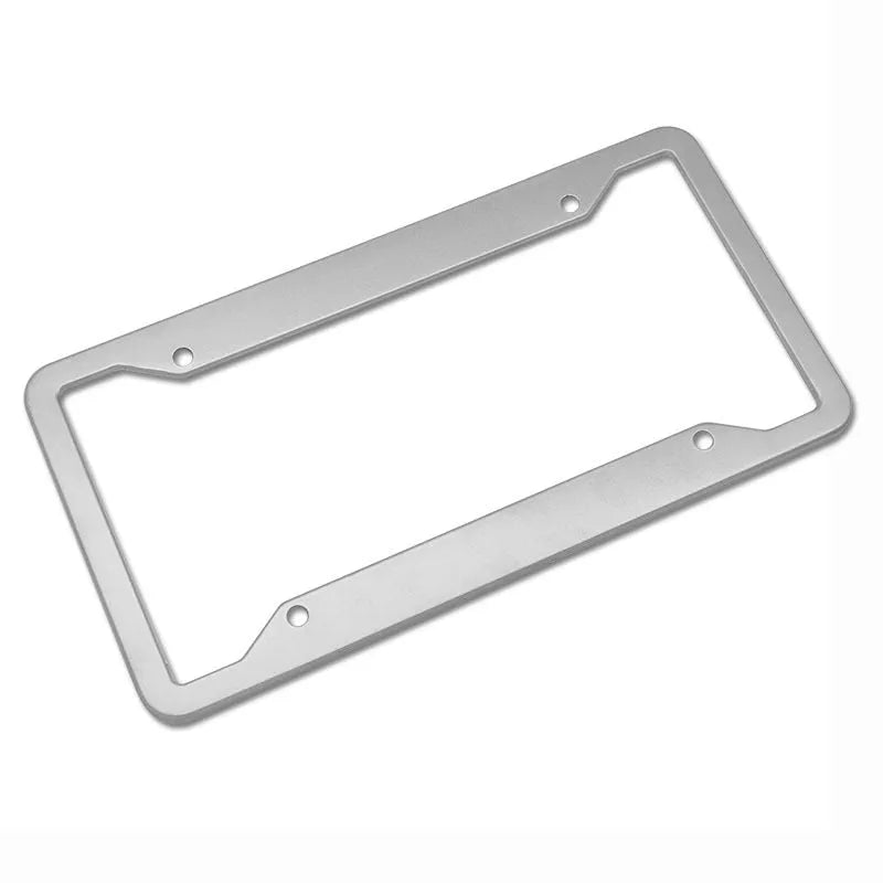 Aluminium alloy licence plate frame in four colour options showing 200x150x20mm dimensions