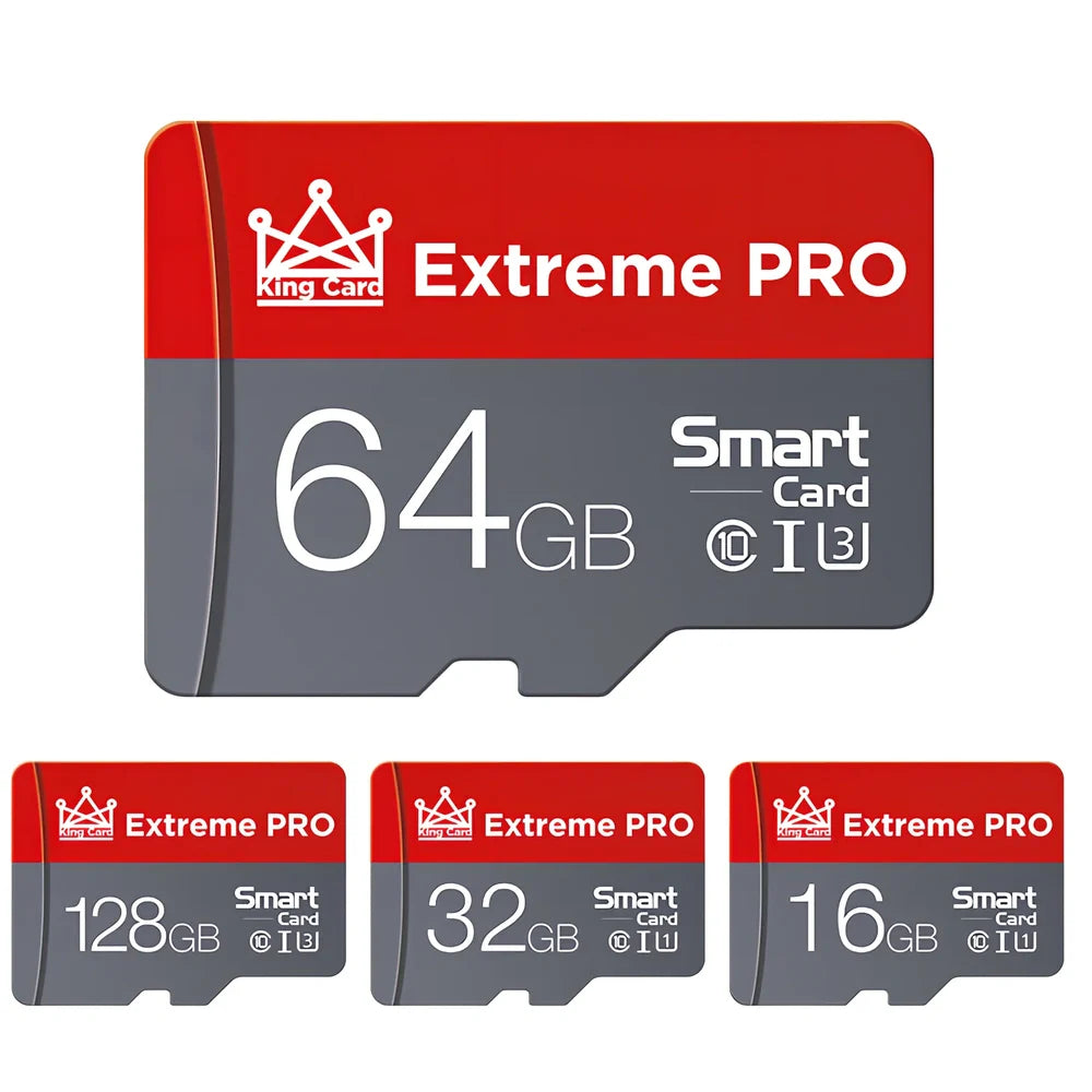 Red Drive Mini TF memory card with SD adapter holder for mobile phones and cameras