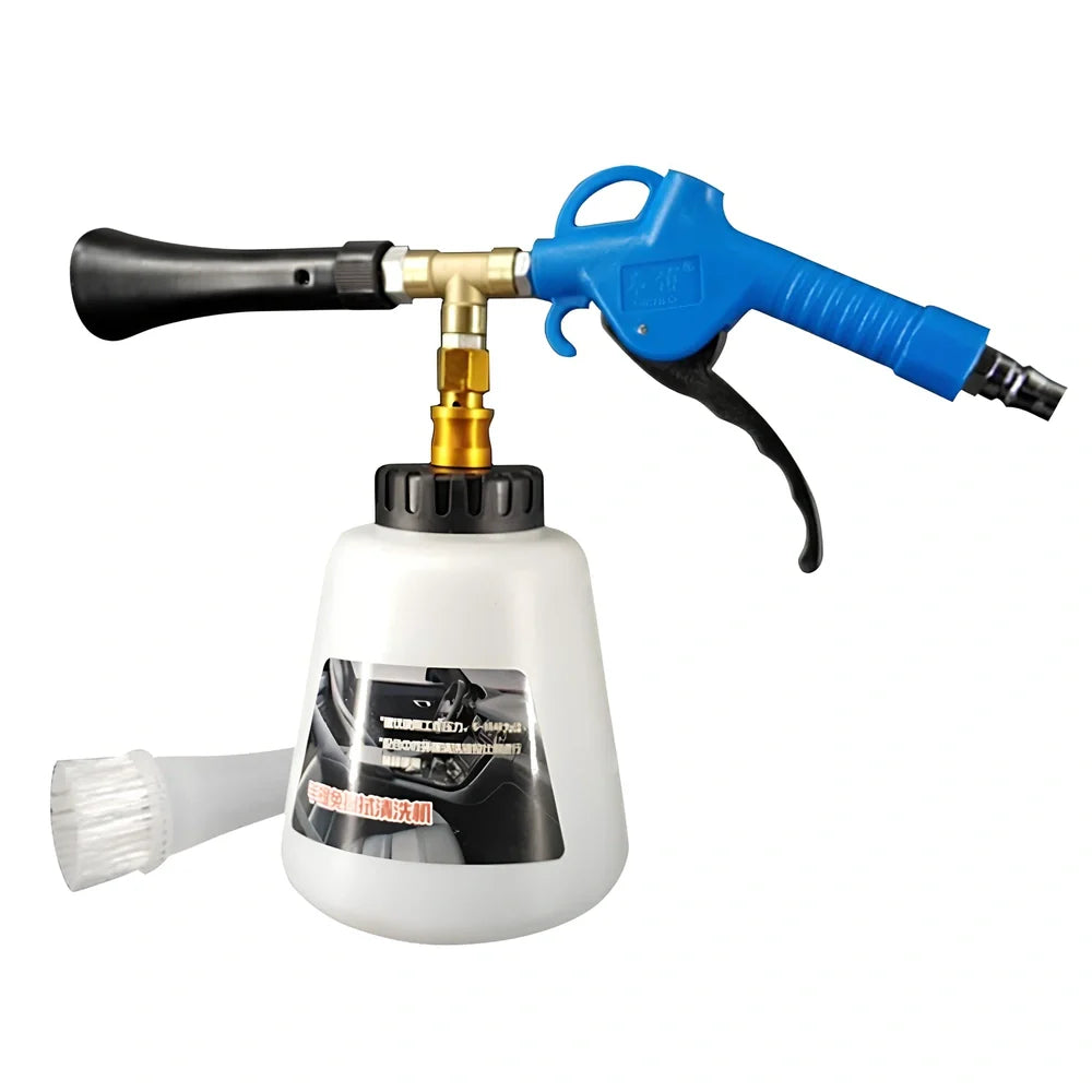 White Blue Tornado Interior Cleaning Gun with 70-120mm tube and 8mm intake for 7-9 Mpa car detailing