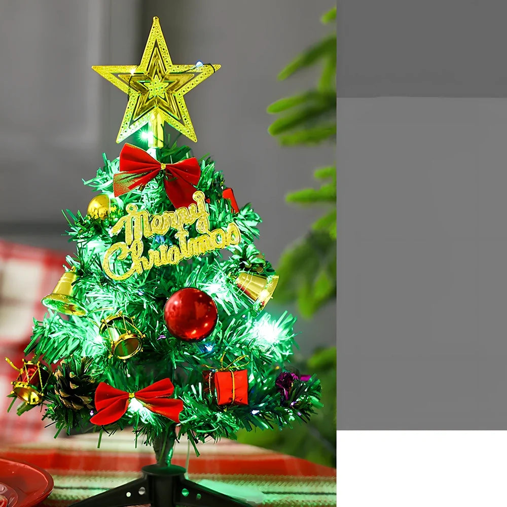 30cm PVC mini Christmas tree with 180g weight for compact holiday decorating