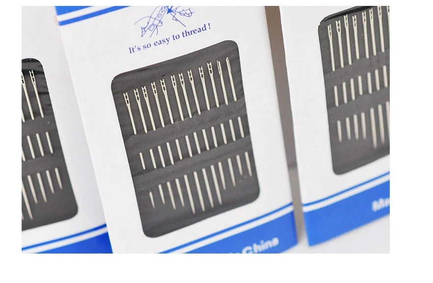 Dual-purpose blind needle for easy threading and sewing