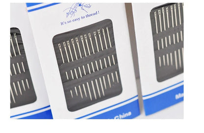 Dual-purpose blind needle for easy threading and sewing
