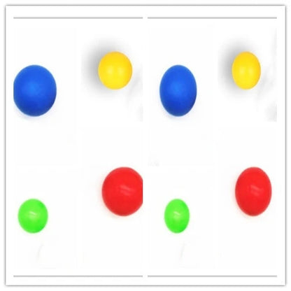 Colorful, luminous stress relief balls with a sticky surface for bouncing, squeezing, and sticking to surfaces