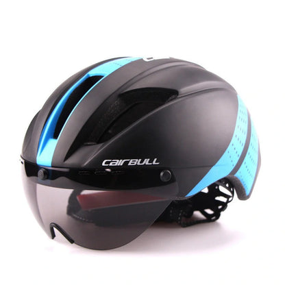 Aero Cycling Helmet with magnetic lens and adjustable fit for road and mountain biking