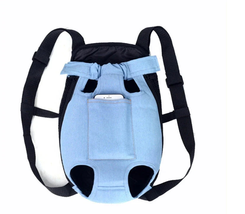 Versatile pet carrier backpack made of breathable mesh material for dogs in various sizes and colors