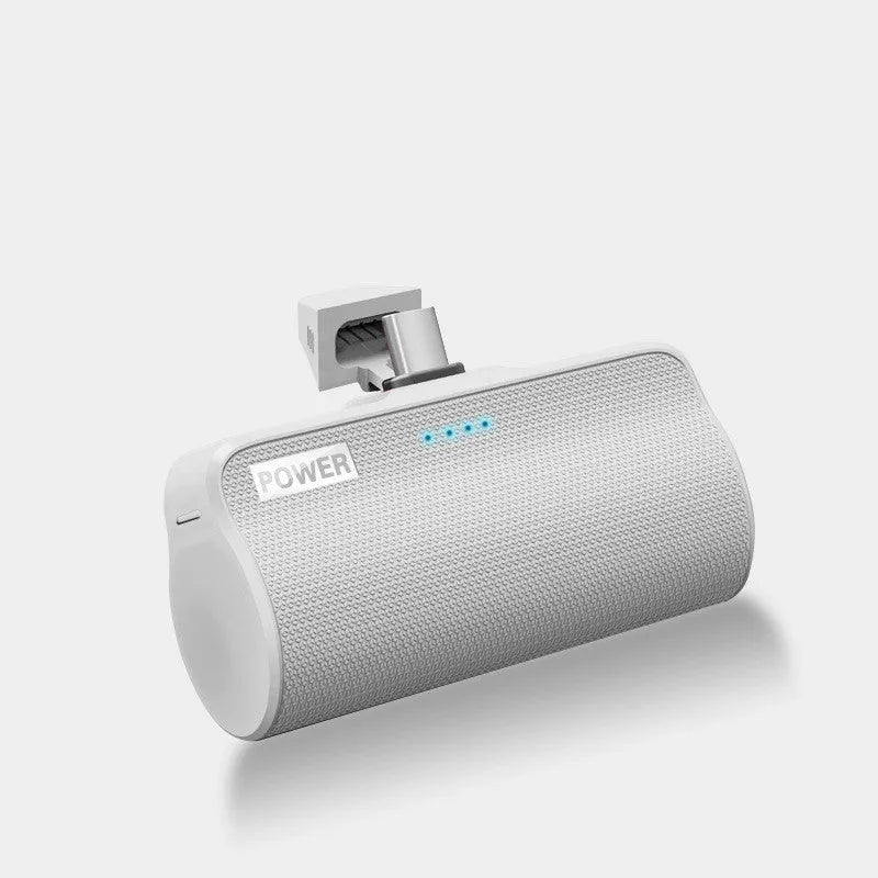 Universal 3000mAh power bank in cylindrical aluminium shell with ABS case for Android Apple Type-C phones