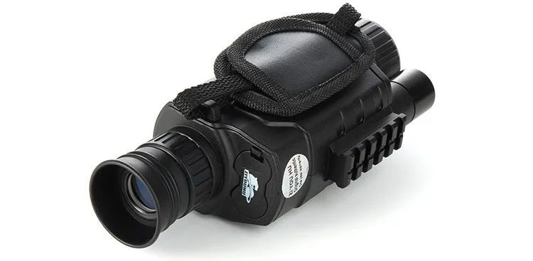 Black infrared monocular digital night vision 5x40mm with 500m range and 200x86x56mm body