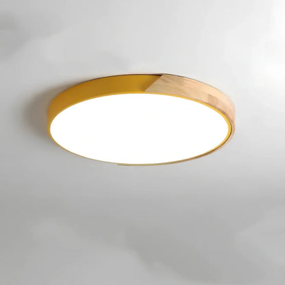 Modern circular ceiling lamp with remote control in black finish, 5cm height, suitable for bedrooms and living rooms
