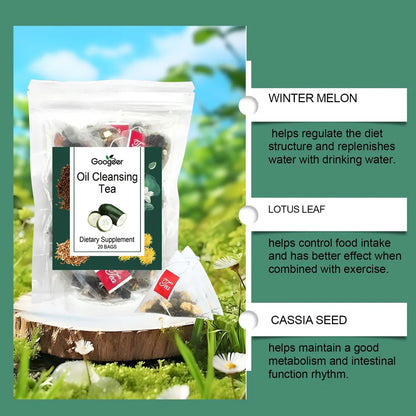 Googeer Oil Cleansing Tea Body Treatment with 20 tea bags containing traditional Chinese herbs
