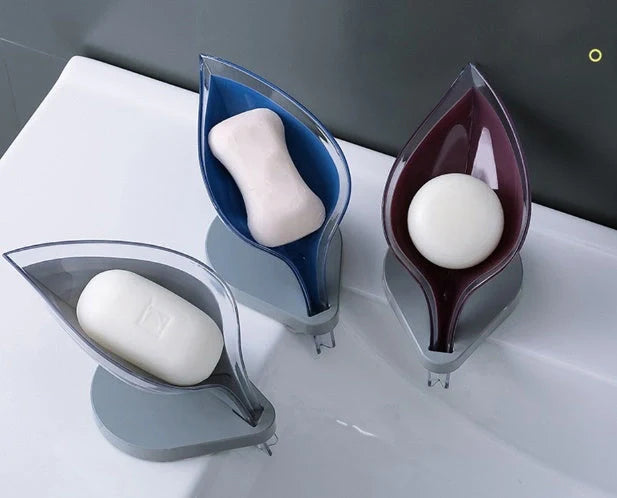 ABS soap holder with suction cup in various colours for sink organisation