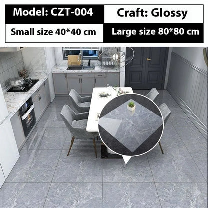 Close-up of geometric pattern marble effect self-adhesive wall sticker measuring 40x40cm