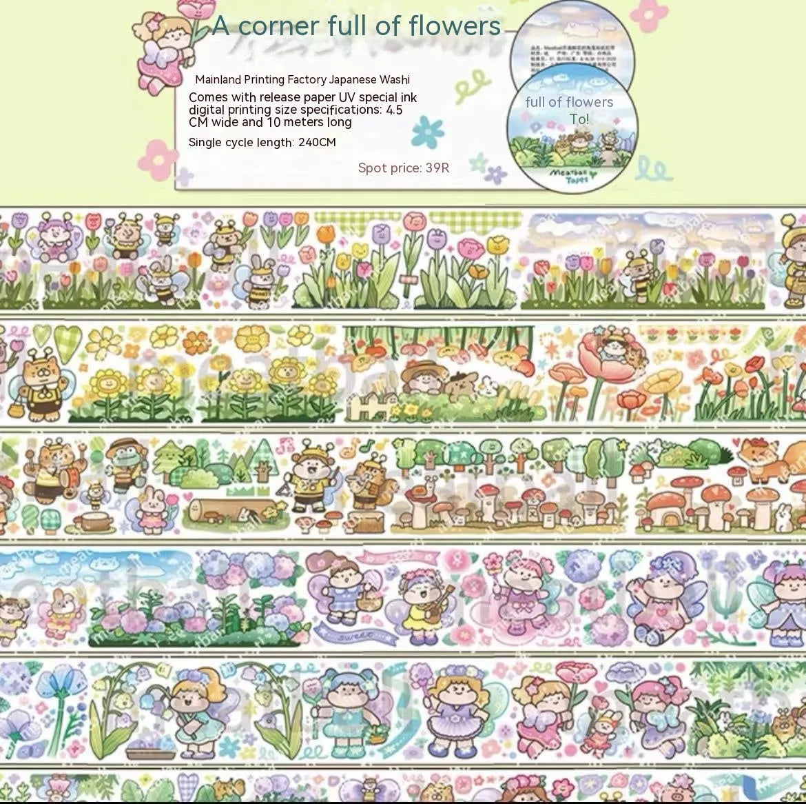 Haemorrhoid tape packaging stickers with cartoon characters, 42 styles, Japanese paper, 5 cm size