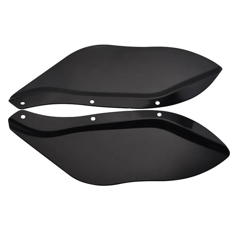 Motorcycle Harley Gliding Side Wing Head Cover Left and Right Side Windshield Set in Black or Transparent ABS Plastic, Compatible with Harley-Davidson Touring FLHR FLHT FLHX Models from 1996 to 2013