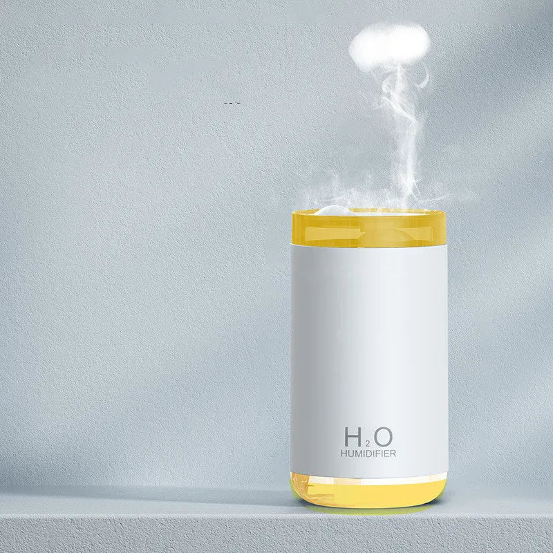 Jellyfish design USB humidifier with warm night light in white, pink or blue colours