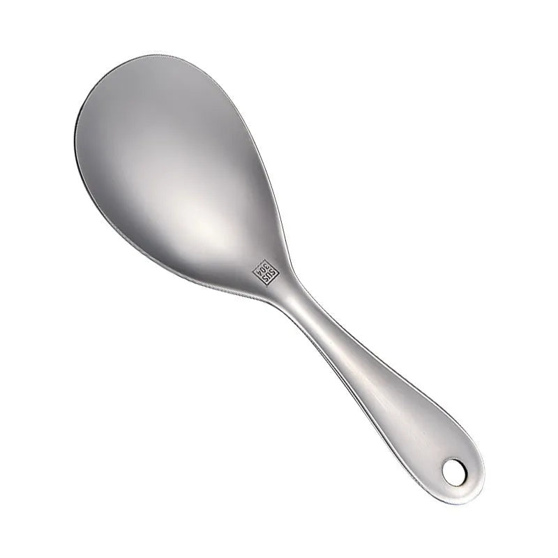 304 stainless steel meal spoon with thick head and solid-colour burnished finish