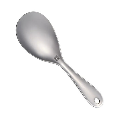 304 stainless steel meal spoon with thick head and solid-colour burnished finish