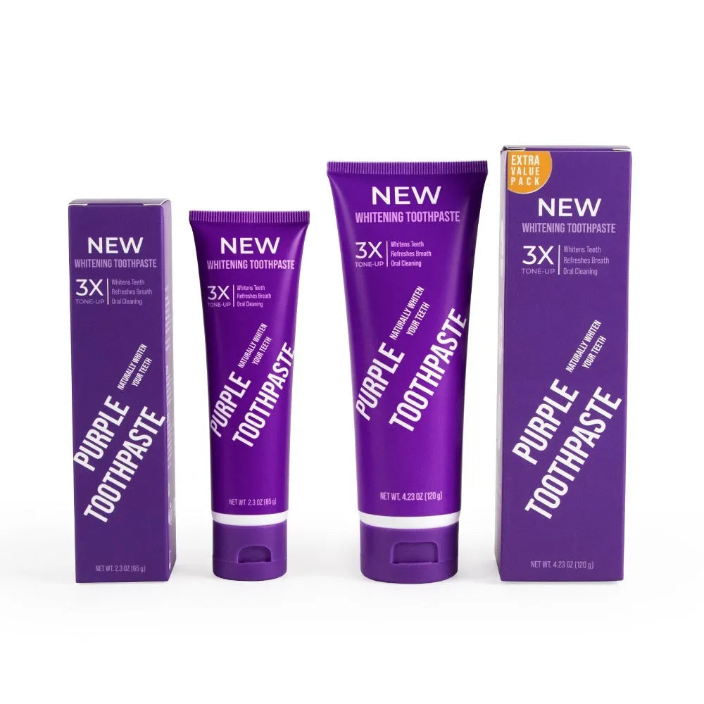 120g tube of purple whitening toothpaste for adult yellow stain removal