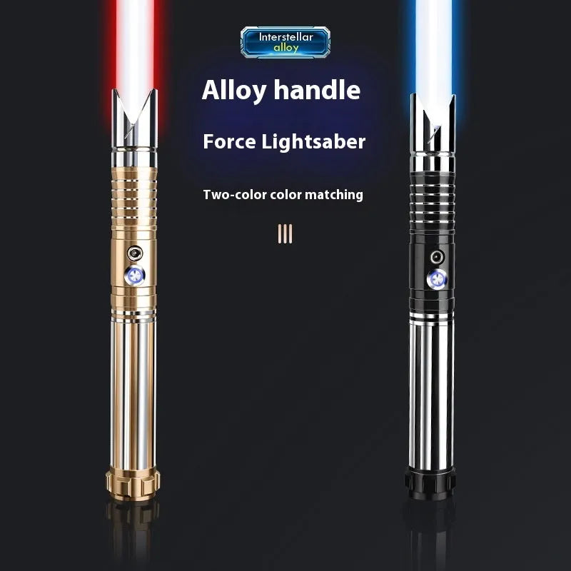 Laser Sword Toy Gravity Induction Two-in-One Metal Rechargeable Colour-Changing Luminous Toy with 16 Lights and 8 Sound Effects for Children Aged 7-14 Vision and Intelligence Training