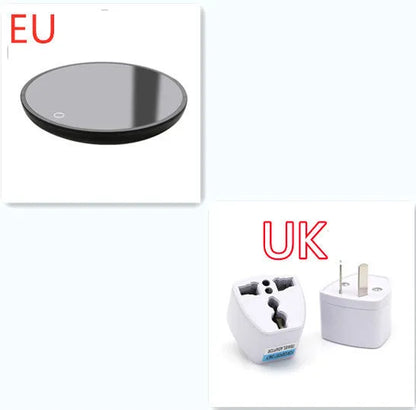 Black coffee mug warmer with waterproof design and temperature control switch