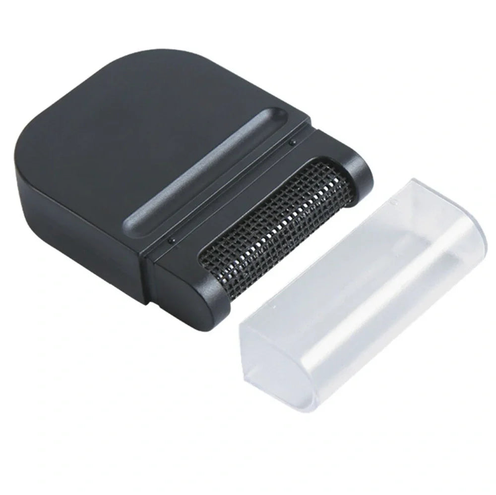 Manual clothes cleaning brush with removable catching net for removing pilling from sweaters