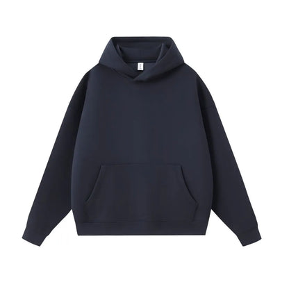 Unisex loose pullover hoodie in polyester, long sleeve, available in seven colours and sizes S to 3XL